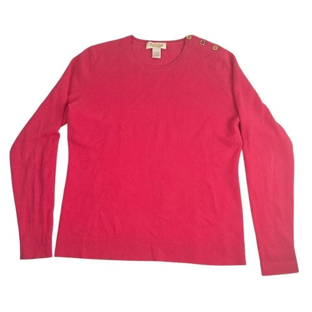 Peck & Peck Pure Cashmere Sweater XL Pink